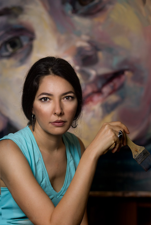 Zhenya Gershman in her studio, photo by Yanina Gotsulsky